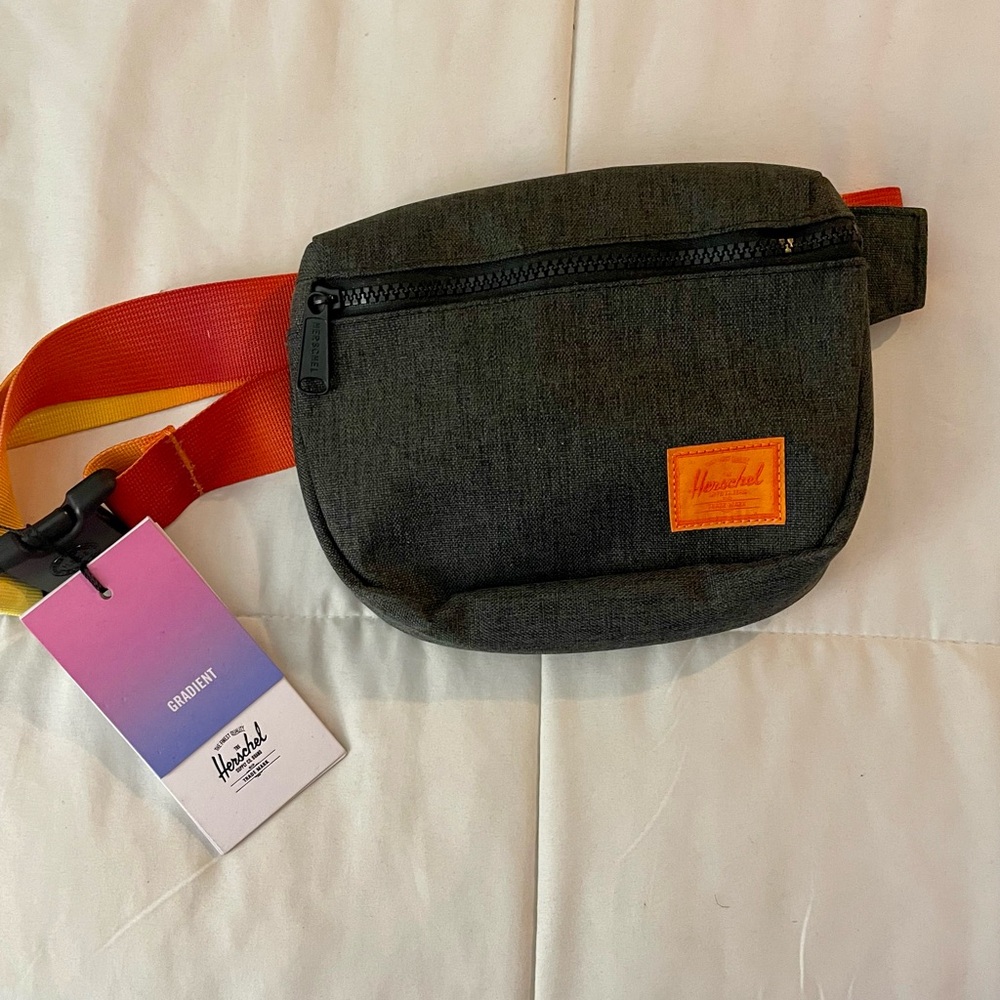 Brand New Herschel Black Crosshatch with Tags